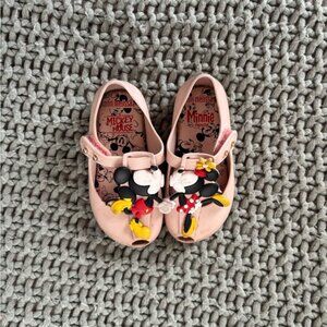mini melissa x disney mickey & minnie kiss mary jane shoes